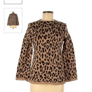 Ann Taylor Pullover Leopard Print Sweater